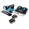 Makita DUC 353 PT2 Akku Kettensäge 36V ( 2x18V ) Brushless 35 cm + 2x 5,0 Ah Akku + Doppelladegerät