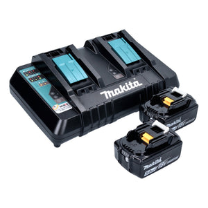 Makita Power Source Kit 18 V mit 2x BL 1850 B Akku 5,0 Ah + DC 18 RD Doppelladegerät ( 199482-2 )