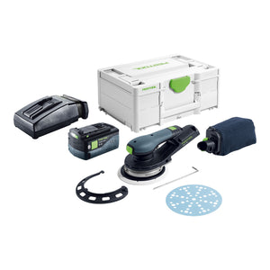 Festool ETSC 2 150-Basic Akku Exzenterschleifer 18 V 150 mm Brushless + 1x Akku 5,0 Ah + Ladegerät + Systainer