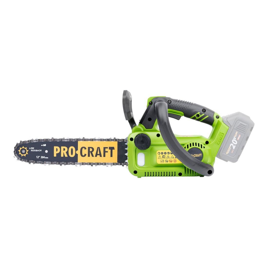 Procraft PKA42Libb Tronçonneuse à chaîne sans fil 20 V 304 mm Brushless + 1x batterie 2,0 Ah - sans chargeur
