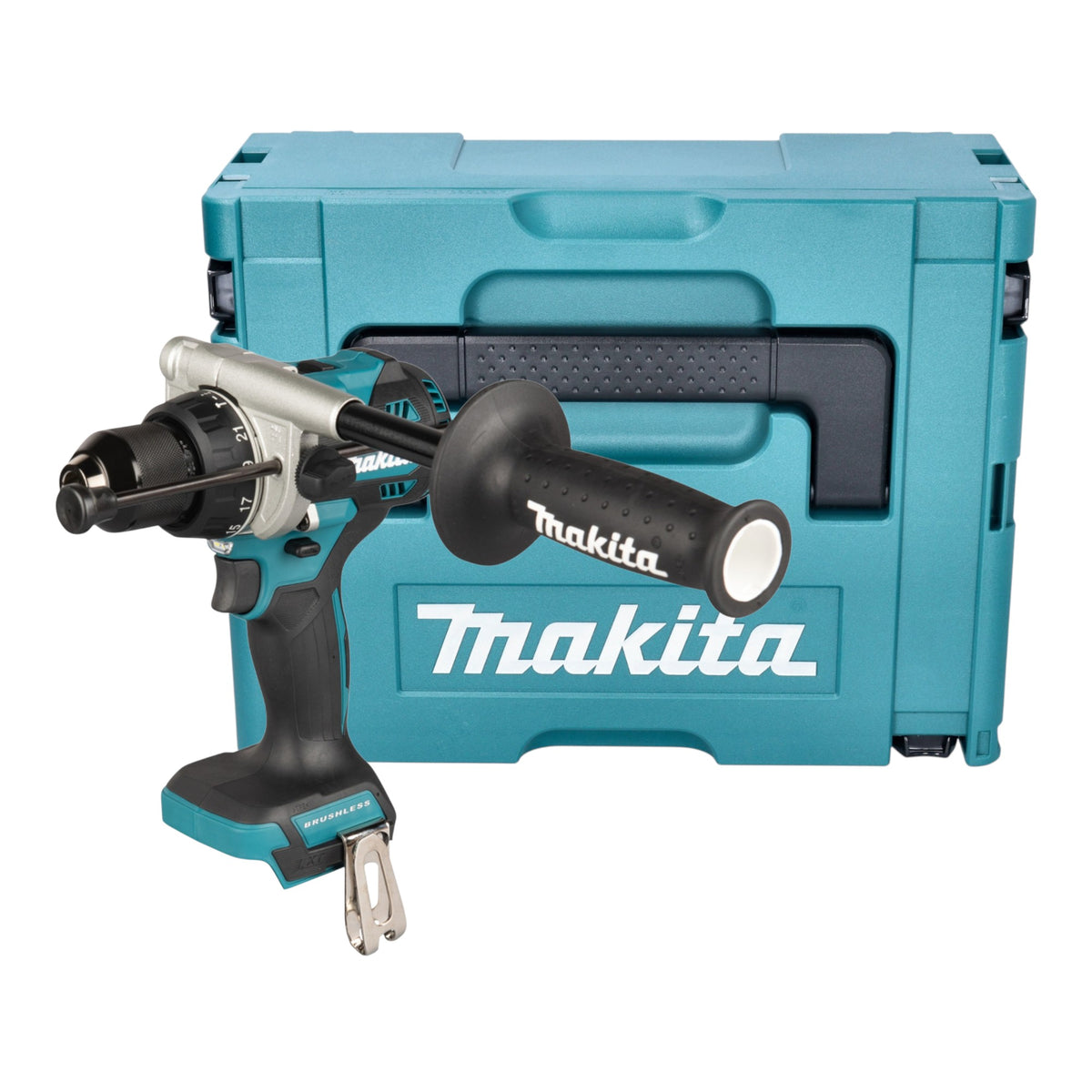 Makita DHP 492 ZJ Avvitatore a percussione a batteria 18 V 141 Nm Brushless + Makpac - senza batteria, senza caricabatteria