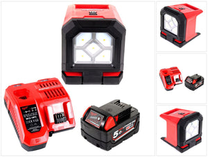 Milwaukee M18 PAL-501C Baustrahler 18 V Li-Ion Akku Lampe Leuchte + 1x 5,0 Ah Akku + Ladegerät