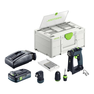 Festool CXS 18-Basic-Set Akku Bohrschrauber 18 V 40 Nm Brushless + 1x Akku 4,0 Ah + Ladegerät + Systainer