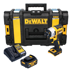 DeWalt DCF 887 M1 Akku Schlagschrauber 18 V 205 Nm 1/4" Brushless + 1x Akku 4,0 Ah + Ladegerät + Tough Box