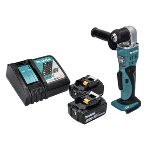 Makita DDA 351 RT Perceuse d'angle sans fil 18 V 13,5 Nm + 2x Batteries 5,0 Ah + Chargeur + Coffret Makpac