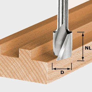 Festool HS Spi S8 D18/25 Spiralnutfräser 18 x 25 x 57 x 8 mm ( 490950 ) für Oberfräse OF 900, OF 1000, OF 1010, OF 1010 R, OF 1400, OF 2000, OF 2200