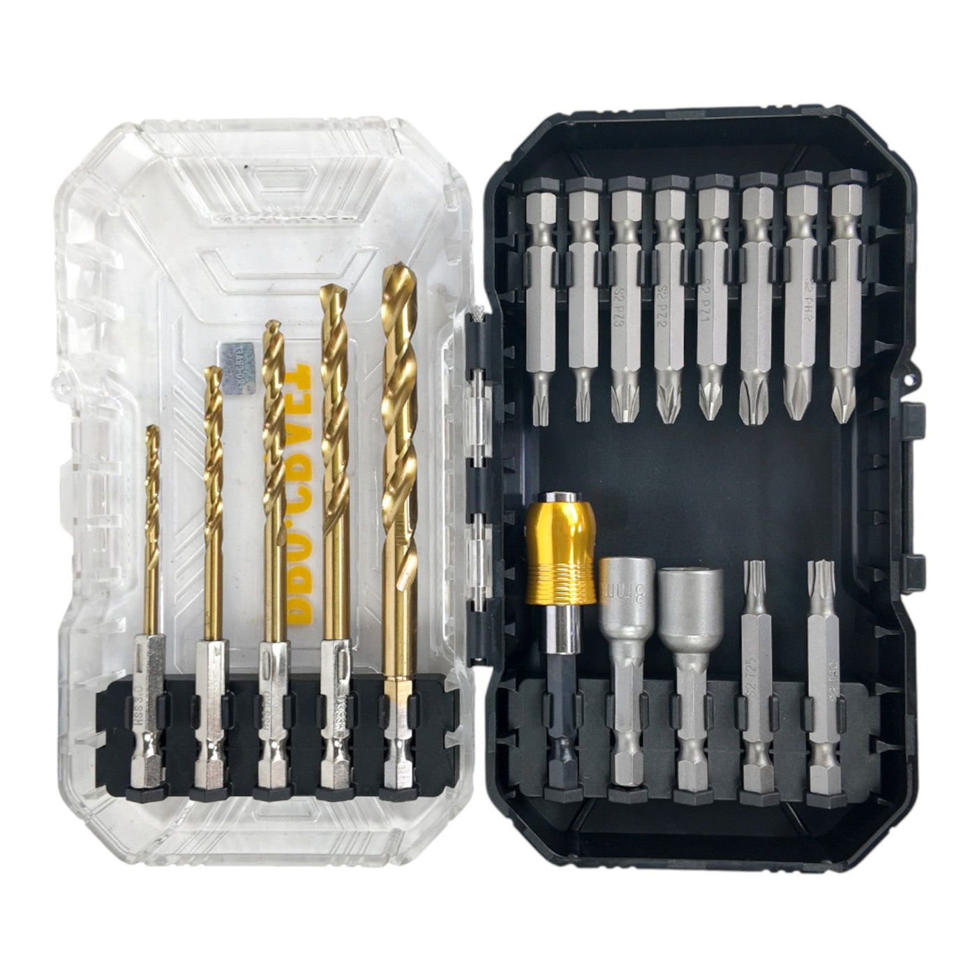 Procraft DBS-18 Bit und Bohrer Set 18 teilig S2 Stahl Phillips / Pozidriv / Torx