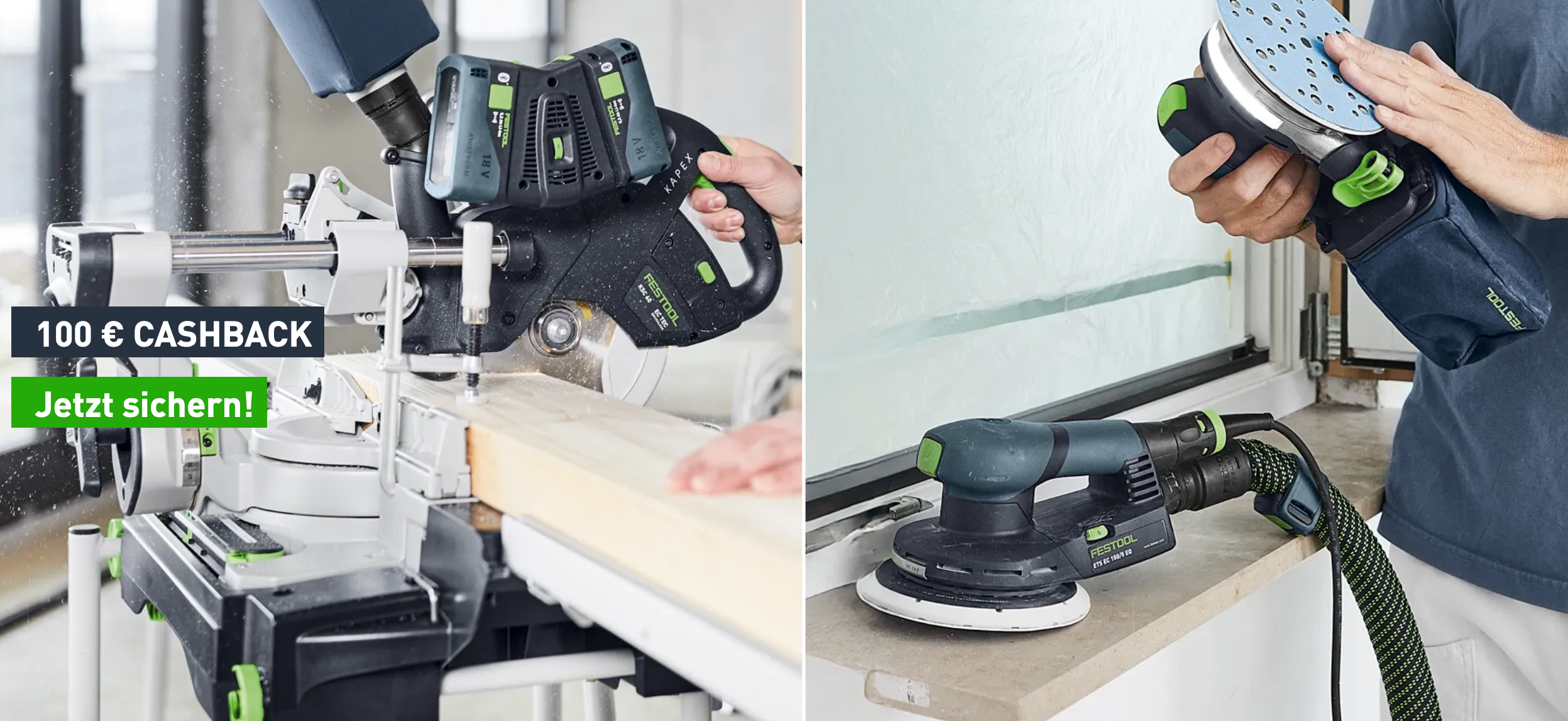 Festool Cashback Aktion 2025 – Feiere 100 Jahre Festool und erhalte 100 € Cashback!