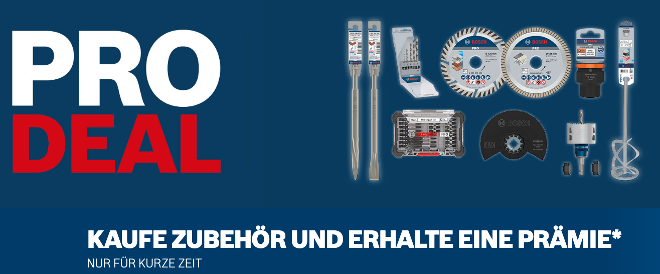 Bosch Pro Deal 2025 – Zubehör kaufen und exklusive Prämien sichern!