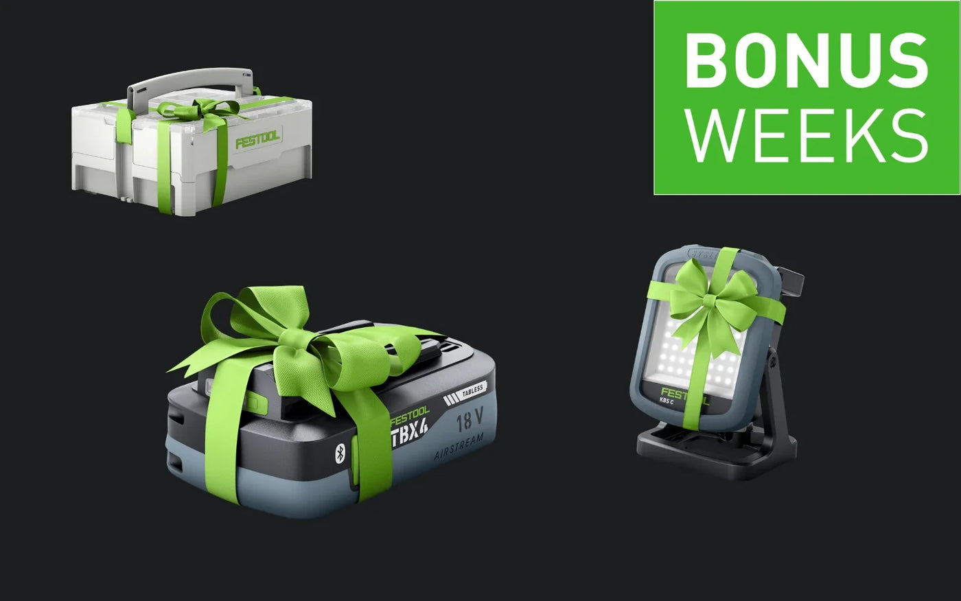 Festool Bonus Weeks 2026: Prämien sichern beim Kauf von Akku-Werkzeug und Zubehör