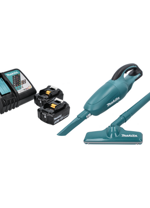 Makita DCL 180 RF Akku Staubsauger 18 V Grün + 2x Akku 3,0 Ah + Ladegerät - Toolbrothers