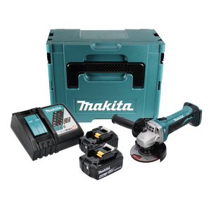 Makita DGA 452 RMJ Meuleuse d'angle sans fil, 18V 115mm + 2x Batteries 4,0Ah + Chargeur + Makpac