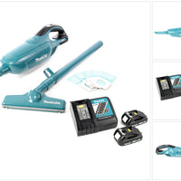 Makita DCL 182 RY Akku Staubsauger 18 V + 2x Akku 1,5 Ah + Ladegerät - Toolbrothers