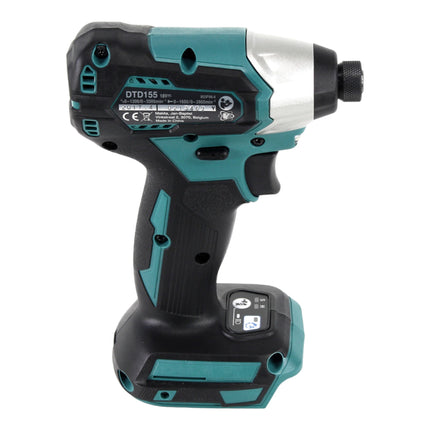 Avvitatore a impulsi a batteria Makita DTD 155 SF1J-R 18V 140Nm brushless + 1x batteria ricaricabile 3,0 Ah + caricabatterie + RHINO