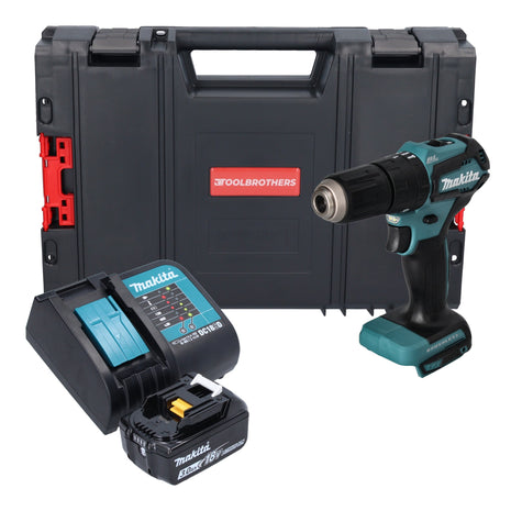 Makita DHP 483 SF1J-R Perceuse-visseuse à percussion sans fil 18V 40Nm + 1x batterie 3,0 Ah + chargeur + RHINO