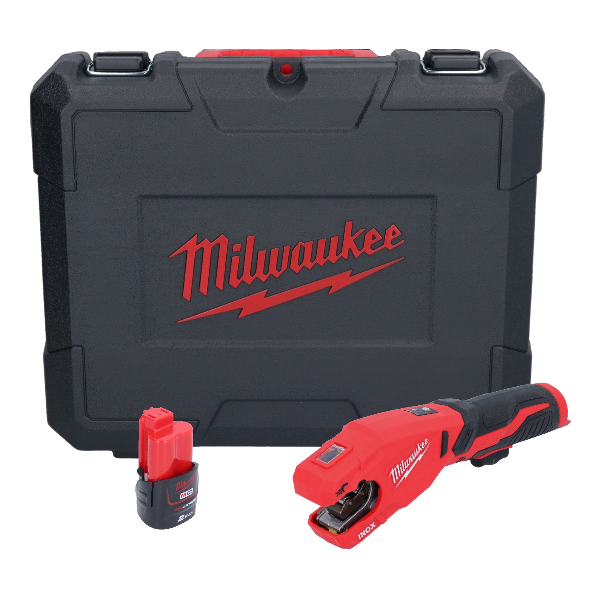 Milwaukee M12 PCSS 201C Akku Edelstahl Rohrabschneider 12 V 12 28 mm 1x Akku 2 0 Ah Koffer ohne Ladegeraet 0 - toolbrothers