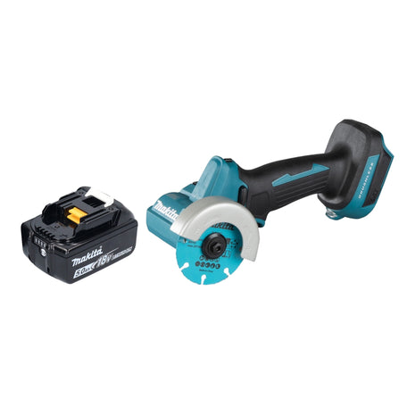 Amoladora angular a batería Makita DMC 300 T1 18 V 76 mm sin escobillas + 1x batería 5,0 Ah - sin cargador