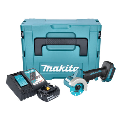 Makita DMC 300 RF1J Meuleuse d'angle sans fil 18 V 76 mm Brushless + 1x batterie 3,0 Ah + chargeur + Makpac