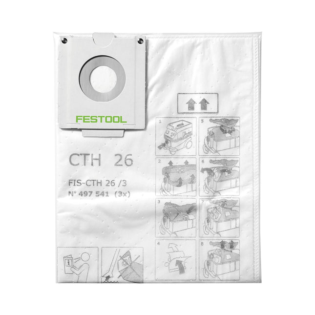 Festool FIS-CTH 48/3 Safety filter bag 6 pcs. dust class H ( 2x 497542 ) for mobile dust extractor CTH 48