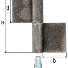 GAH construction hinge type K04 2-part for welding ( 3000200627 )
