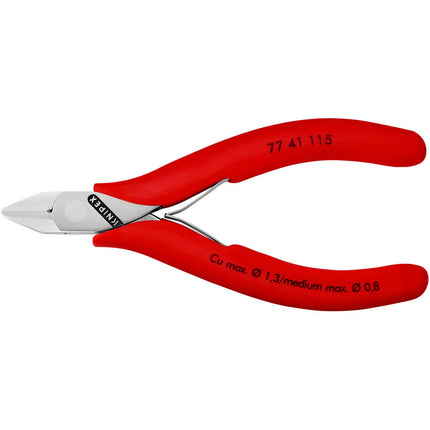 KNIPEX Electronics diagonal cutters length 115 mm shape 2 ( 4000810487 )