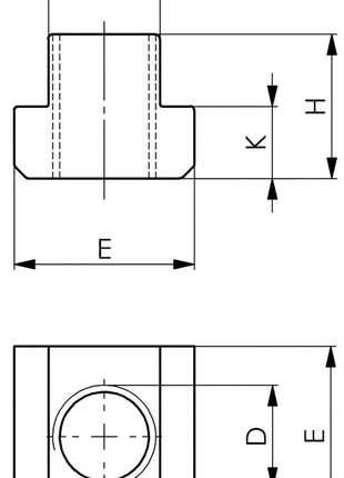 Tuerca para ranura en T AMF (DIN 508) ranura en T estándar de fábrica 16 mm M14 (4000833205)