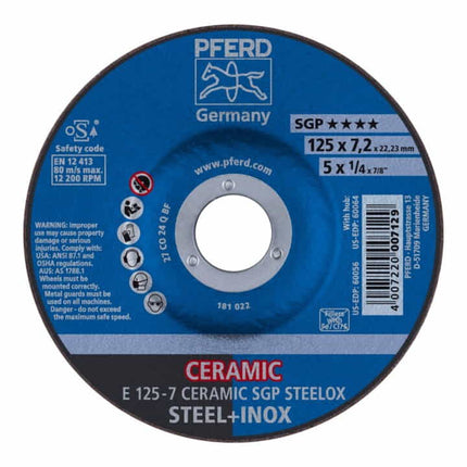 PFERD CERAMIC SGP STEELOX disco abrasivo D125xS7mm ( 4000843237 )