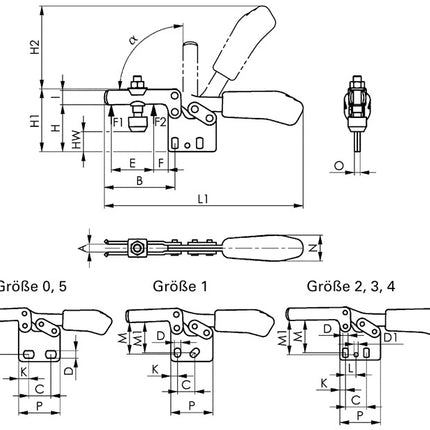 AMF horizontal clamp no. 6832 size 1 ( 4123572110 )