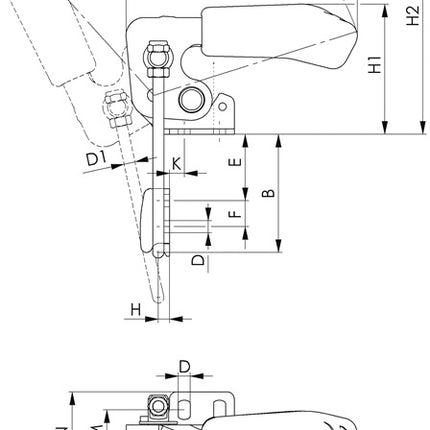 Tensor de cerradura AMF N° 6848V tamaño 4 (4123683400)