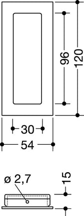 HEWI Schiebetürmuschel 544.54B120 Polyamid 98 signalweiß matt ( 8000591039 )