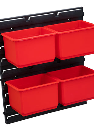 Qbrick System Container Set No. 1 Workshop wall 39 x 35 cm with 4 containers for System ONE and System TWO cases