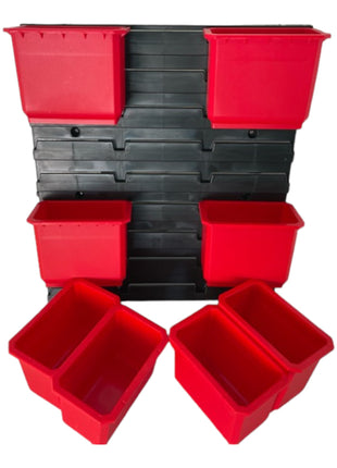 Qbrick System Container Set No. 2 Workshop wall 39 x 35 cm with 8 containers for System ONE and System TWO cases