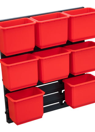 Qbrick System Container Set No. 2 Workshop wall 39 x 35 cm with 8 containers for System ONE and System TWO cases