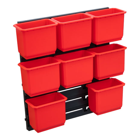 Qbrick System Container Set No. 2 Workshop wall 39 x 35 cm with 8 containers for System ONE and System TWO cases