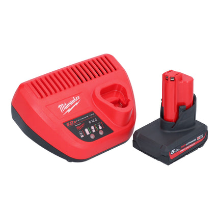 Milwaukee M12 FDGS-501 cordless straight grinder 12 V 6 / 8 mm brushless + 1x rechargeable battery 5.0 Ah + charger