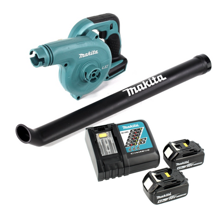 Makita DUB 183 RM 18 V Akku Gebläse + 2x BL 1840 B 4,0 Ah Akku + DC 18 RC Schnellladegerät - Toolbrothers