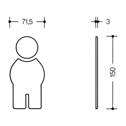 HEWI Symbol man 801.91.010 Polyamide colour no. 97 ( 3000206432 )