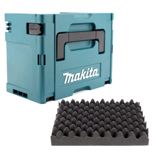 Makita MAKPAC 3 Systemkoffer - mit Universaleinlage für Makita 18 V Akku Geräte Schrauber Sägen Schleifer