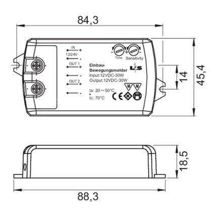 L&S LED Sensor Microondas 12 V (*24 V) ( 3000550091 )