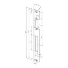 Frontale piatto ASSA ABLOY 690 in acciaio inox con bordo opaco ( 3324034053 )