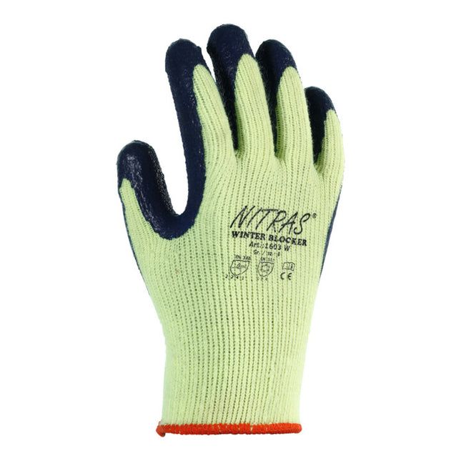 NITRAS cold protection gloves Winter Blocker size 9 neon yellow/blue ( 4000371550 )