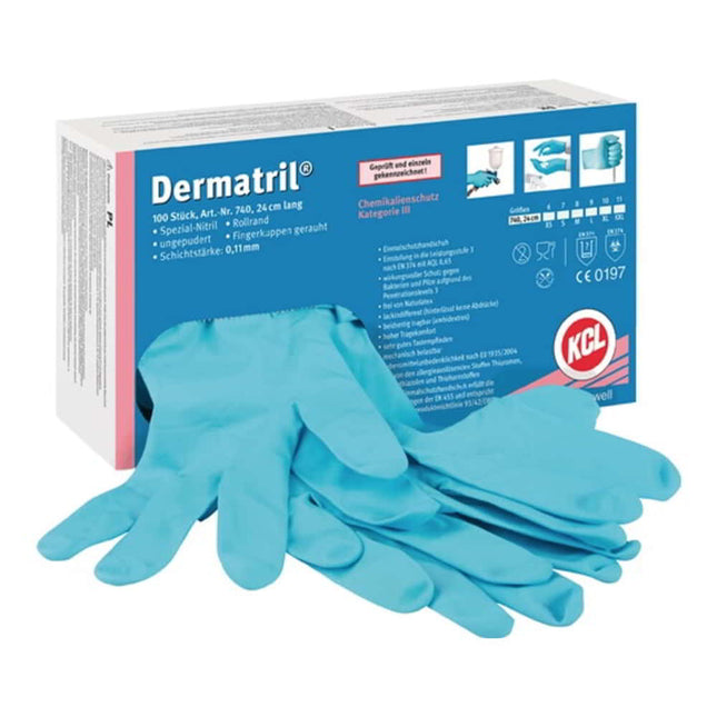 HONEYWELL guantes desechables Dermatril 740 talla 10 azul ( 4000371731 )