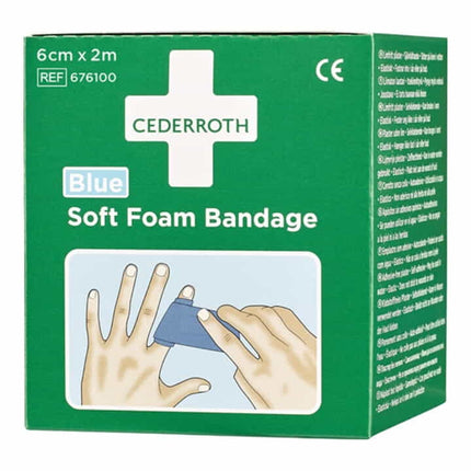 CEDERROTH Sparadrap et bandage mousse souple auto-adhérent élastique, bleu ( 4000386487 )