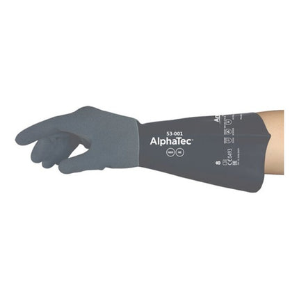 ANSELL chemical gloves AlphaTec 53-001 size 8 grey/black ( 4000391153 )