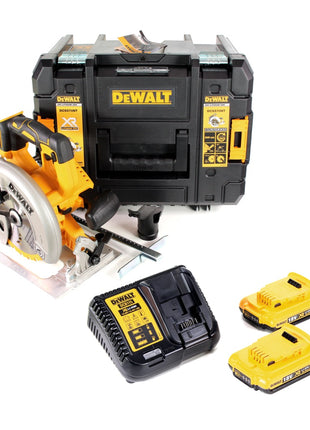 Dewalt DCS 570 D2 Akku Hand Kreissäge 18V 184 mm Brushless + 2x Akku 2,0Ah + Ladegerät + TSTAK - Toolbrothers