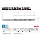 RUKO twist drill DIN 340 type N nominal Ø 9 mm ( 4000600999 )