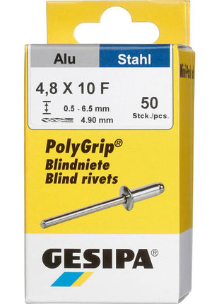 GESIPA rivetto cieco PolyGrip(R) gambo del rivetto d x l 4,8 x 10 mm ( 4000813761 )