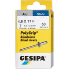 GESIPA blind rivet PolyGrip(R) rivet shank d x l 4.8 x 17 mm ( 4000813762 )