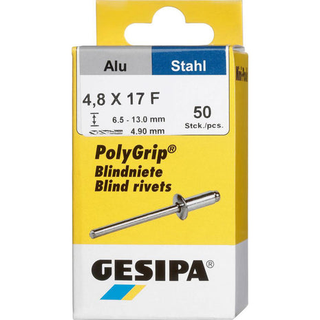 GESIPA Rivet POP PolyGrip® tige de rivet D. x l 4,8 x 17 mm ( 4000813762 )