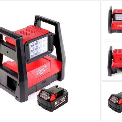 Milwaukee M18 HAL-501 Akku Flutstrahler mit 3000 Lumen + 1x 5,0 Ah Akku - Toolbrothers